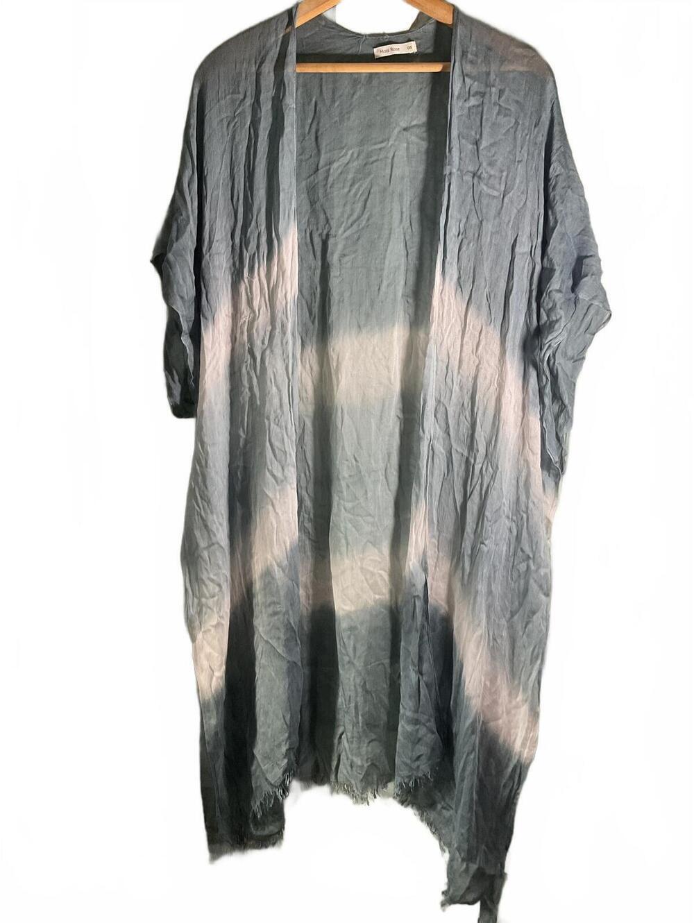 Moss Rose Tie-Dye Kimono Cardigan One Size
